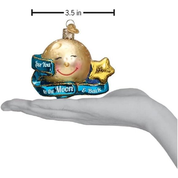 Old World Christmas Ornaments Love You to The Moon & Back Glass Blown - Picture 4 of 4